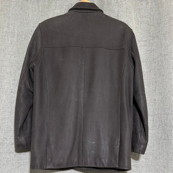 REILLY OLMES COLLECTION Jacket Men Small Dark Brown Soft Leather - Picture 2 of 9